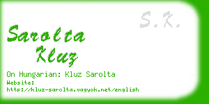 sarolta kluz business card